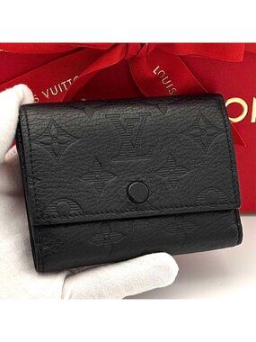 Louis Vuitton Logo Wallet Monogram Shadow Victor Black
